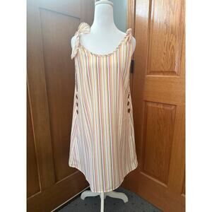 Ginger G Striped Summer Dress or Cover Up Large
